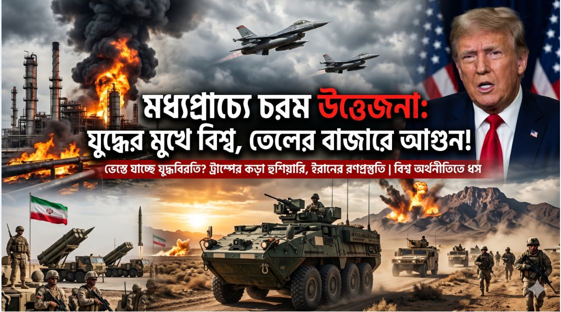 তৃতীয় বিশ্বযুদ্ধের পদধ্বনি? ট্রাম্পের চরম হুঁশিয়ারি আর ইরানের রণপ্রস্তুতিতে কাঁপছে বিশ্ববাজার!